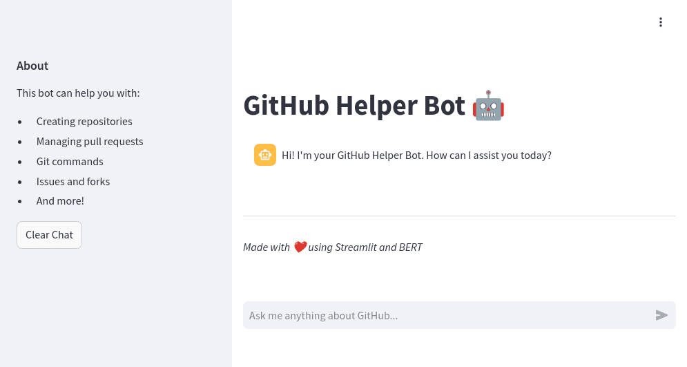 GitHub Helper Bot
